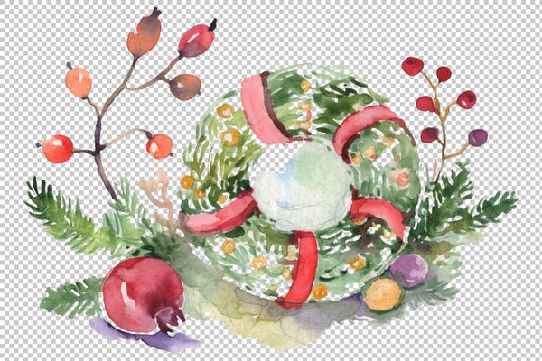 Christmas bouquet warmth of the soul Watercolor png Flower