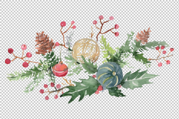 Christmas bouquet warmth of the soul Watercolor png Flower