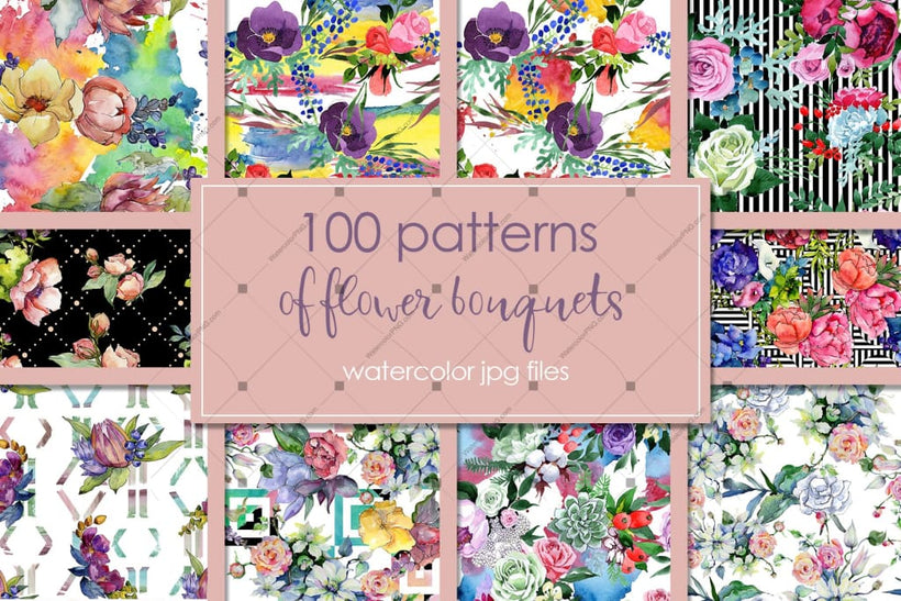Watercolor Flower royalty free clipart images