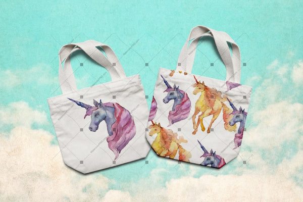 Cute Unicorn Horse Png Watercolor Collection Set Digital