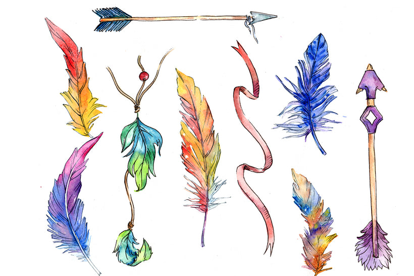 Watercolor Arrow royalty free images