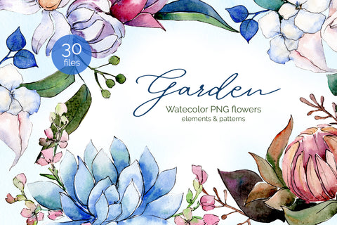 Bouquet of flowers bloom watercolor png