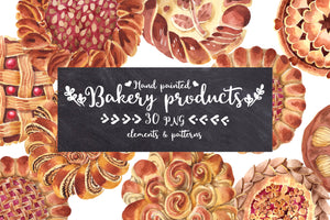 Baking bread-bakery watercolor PNG