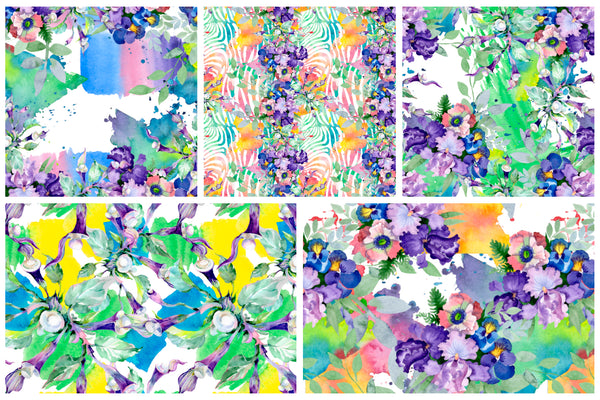Bouquet of flowers Mademoiselle Watercolor png