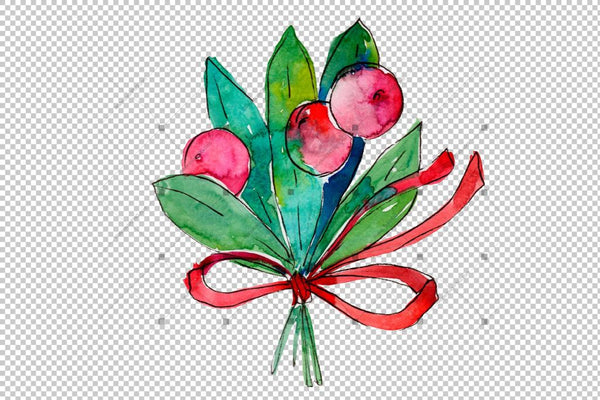 Christmas Png Watercolor Set Digital
