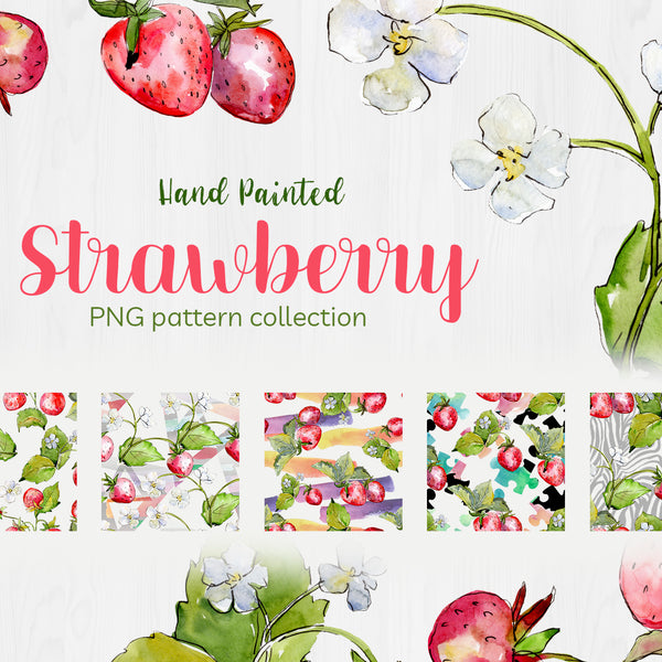 Sweet Watercolor Strawberry PNG