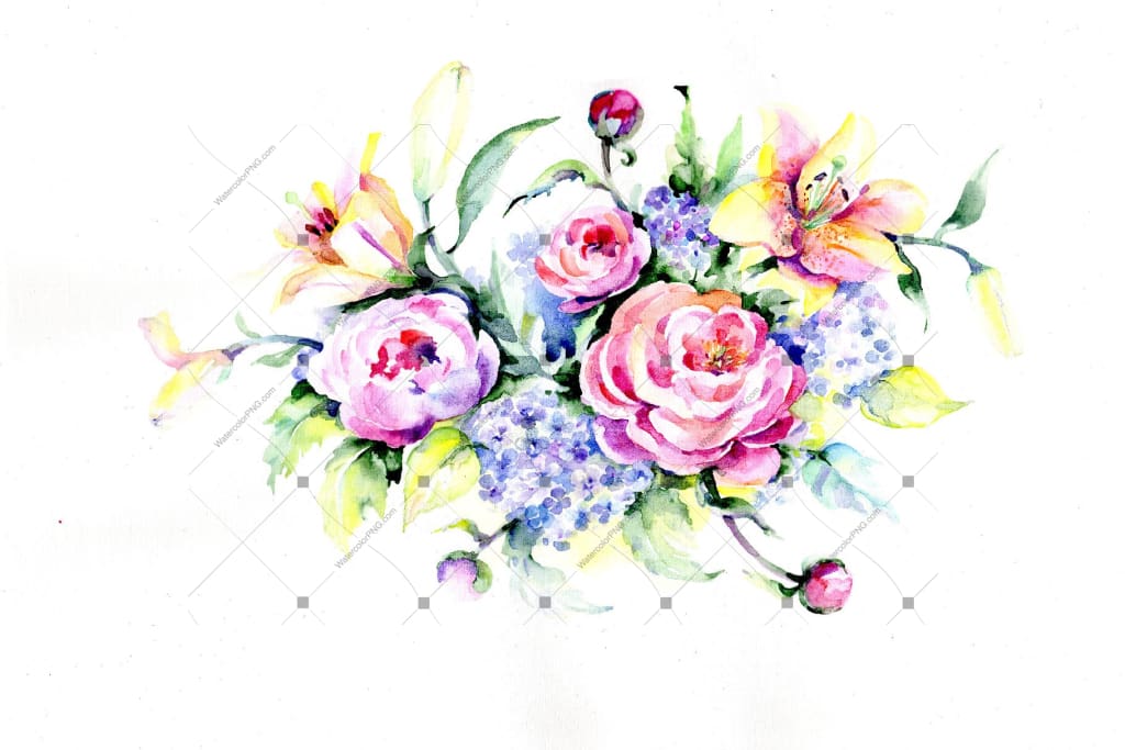 Holiday Bouquet Flowers Png Watercolor Set Flower