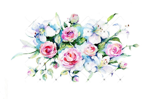 Festive Bouquet Of Flowers Png Watercolor Set Flower