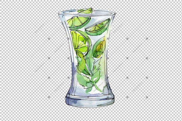Ice Tea Png Watercolor Set Digital