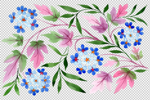 Classic watercolor ornament png