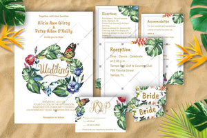 Tropical Wedding Invitation Diy Digital