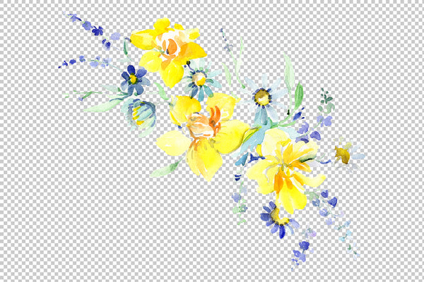 Bouquet Freshness Watercolor png