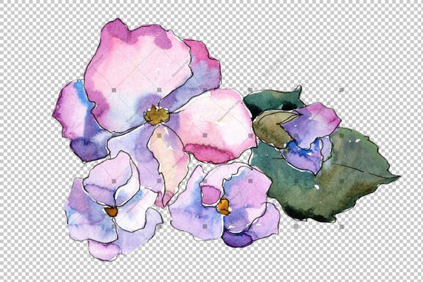 Pink Flower Gardenia Png Watercolor Set Flower