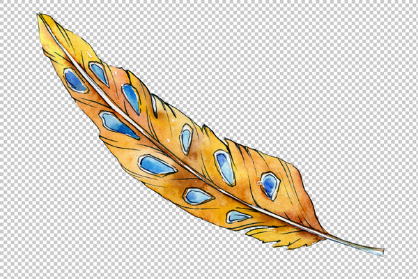 Magic feather Dream watercolor png