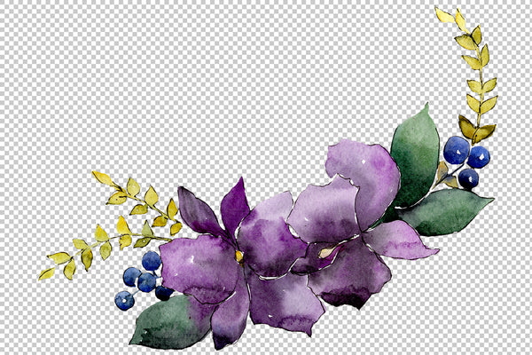 Bouquet Chainmail of love watercolor png