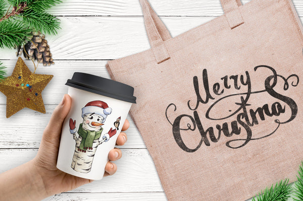 Merry Christmas watercolor png