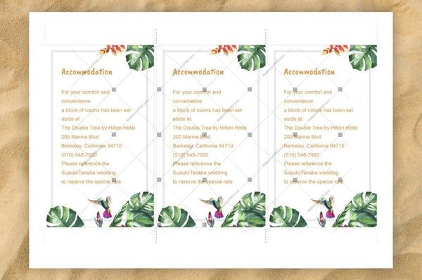 Tropical Wedding Invitation Diy Digital