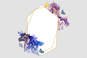 Watercolor Unicorn Clipart png