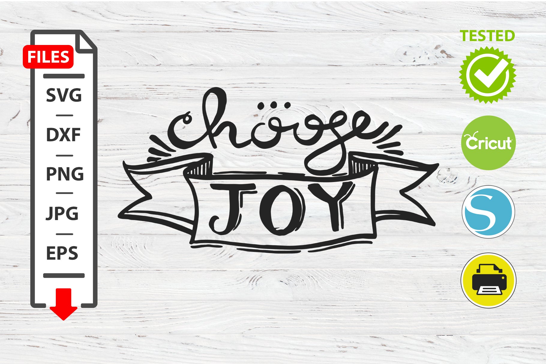 Chouse joy motivational quote SVG Cricut Silhouette design