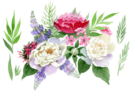 Bouquet Carnival of love watercolor png