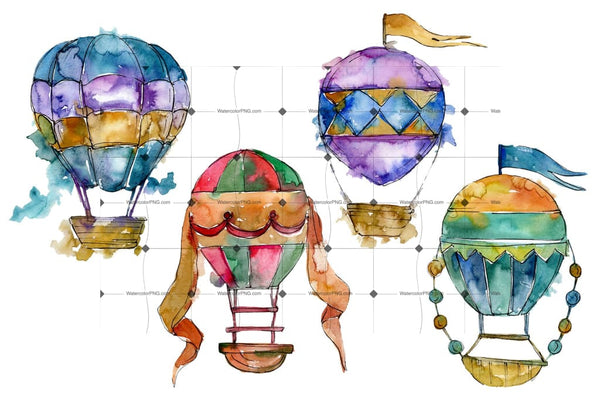 Balloons Watercolor png Flower