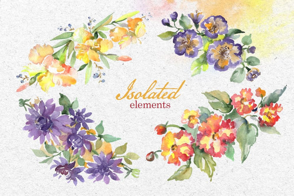 Beautiful Bouquets Watercolor png Digital
