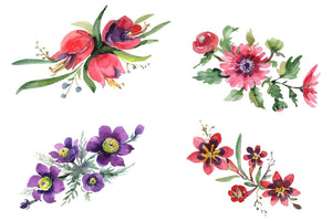 Bouquet April sun Watercolor png Digital