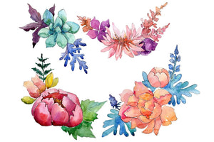 Bouquet Charming tenderness watercolor png Flower