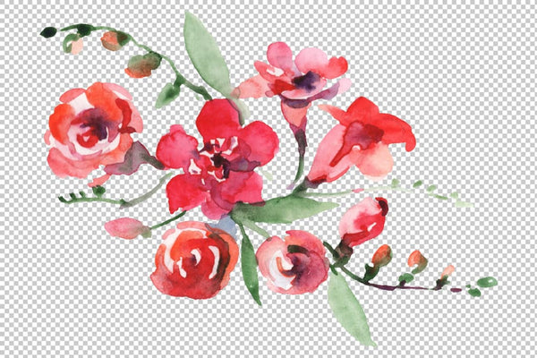 Bouquet Cutie Watercolor png Flower