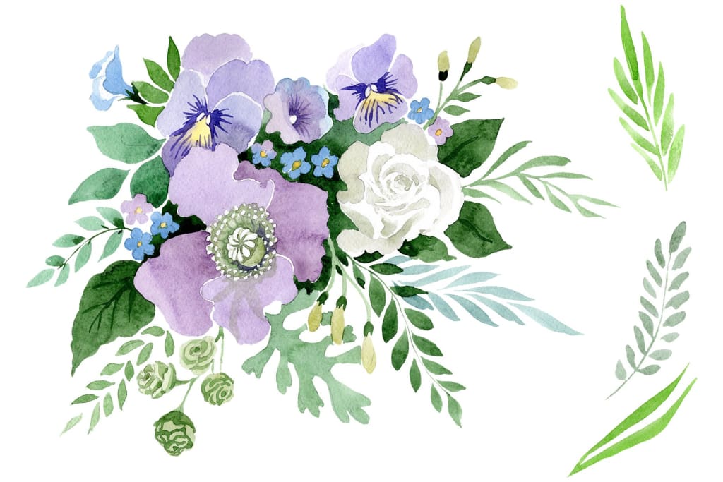 Bouquet Enjoying the world of watercolor png Flower