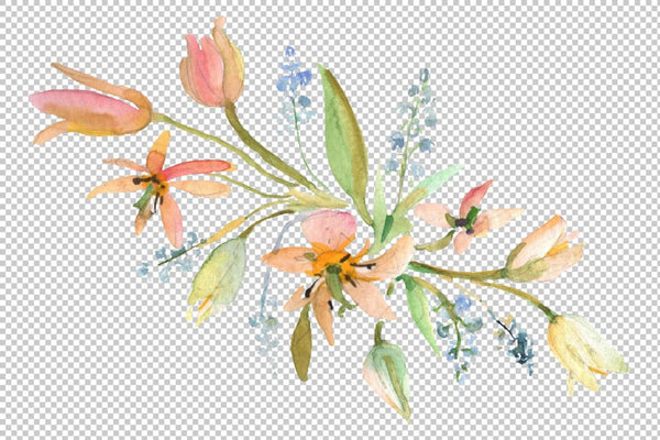 Bouquet Exotic Watercolor png Flower