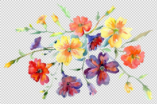 Bouquet flower boom watercolor png Flower