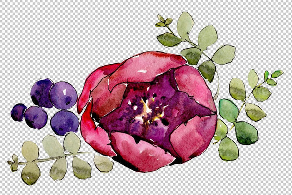 Bouquet Gentle rustle watercolor png Flower