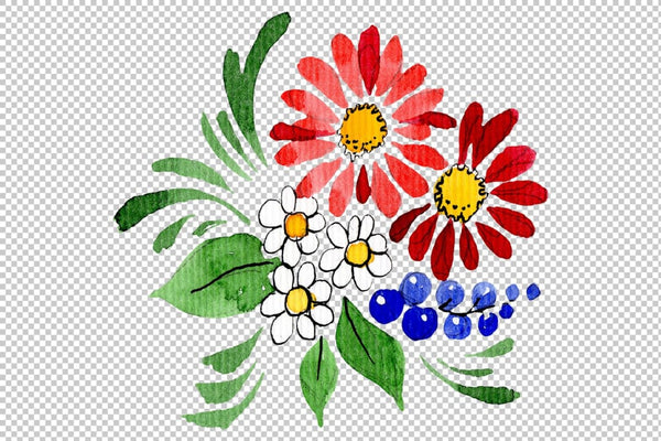 Bouquet Gifts of Nature watercolor png Flower