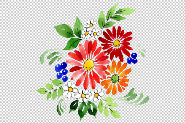 Bouquet Gifts of Nature watercolor png Flower