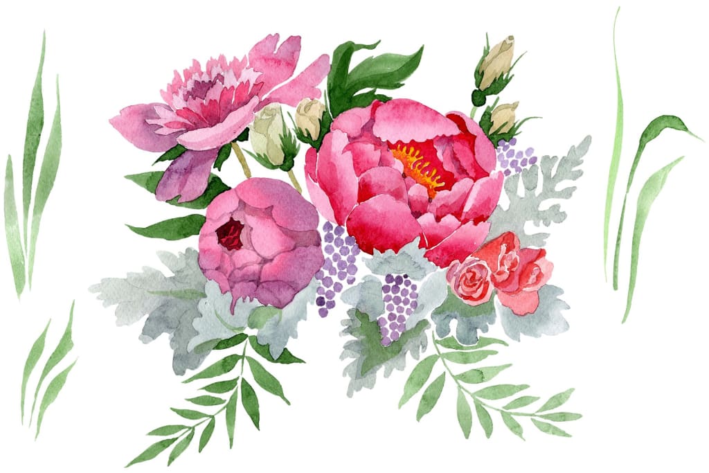Bouquet Grace watercolor png Flower