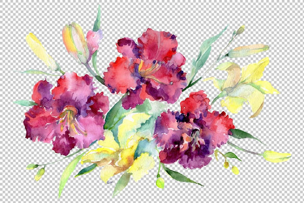 Bouquet Happy Watercolor png Flower