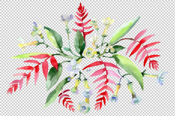 Bouquet Kaleidoscope watercolor png Flower