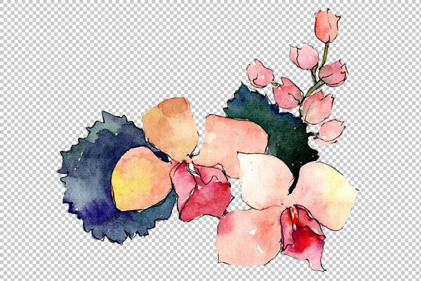 Bouquet of flowers Charms watercolor png Flower