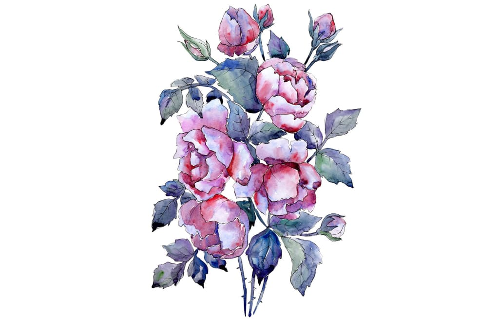 Bouquet of roses flowers watercolor png Flower