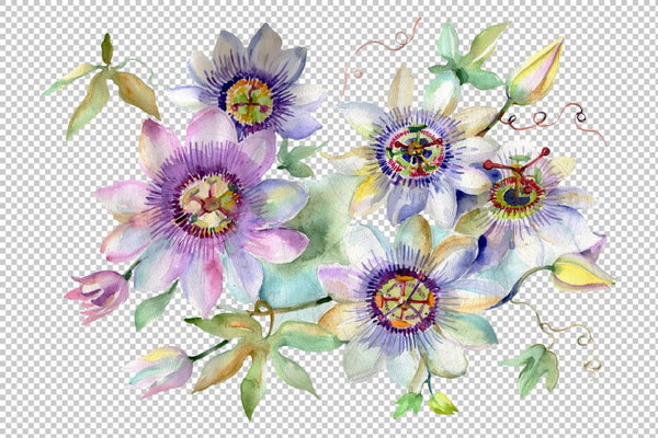 Bouquet of spring hello watercolor png Flower