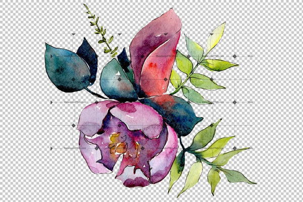 Bouquet Of Tropical Flowers Png Watercolor Flower