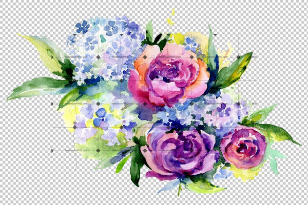 Bouquet Romantic Watercolor png Flower