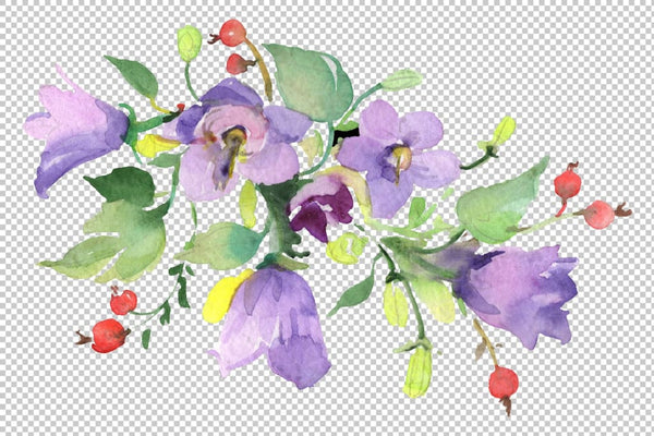 Bouquet Spring Wind Watercolor png Flower