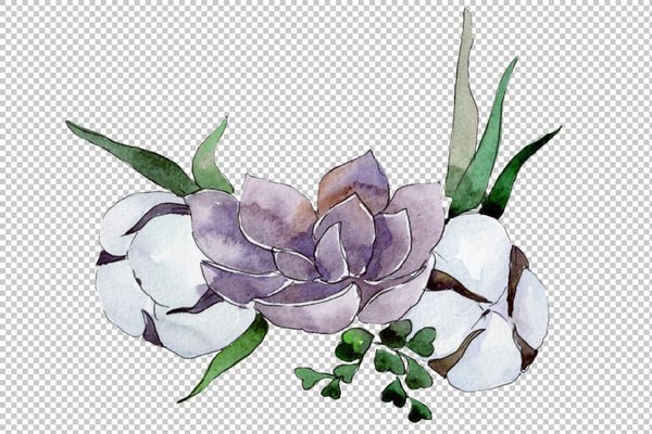Bouquet Summer nights watercolor png Flower