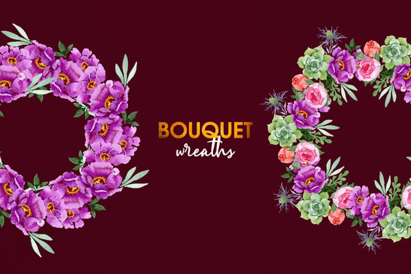 Bouquet with burgundy peonies Watercolor png Digital