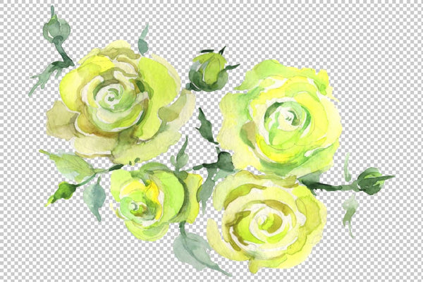 Bouquet with roses romance watercolor png Flower