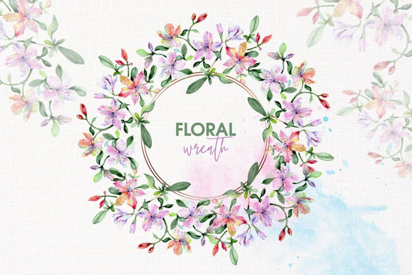 Bouquets with alstroemeria Watercolor png Digital
