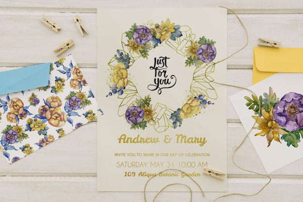 Bouquets Yellow Watercolor png Digital