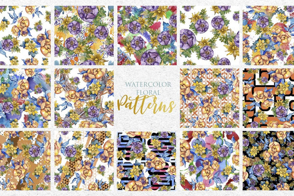 Bouquets Yellow Watercolor png Digital